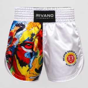 Black Eagle White Muay Thai Shorts