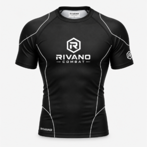 Black Short-Sleeve Combat Rash Guard
