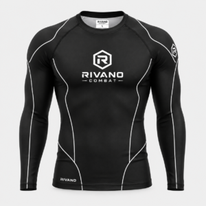 Black Long-Sleeve Combat Rash Guard