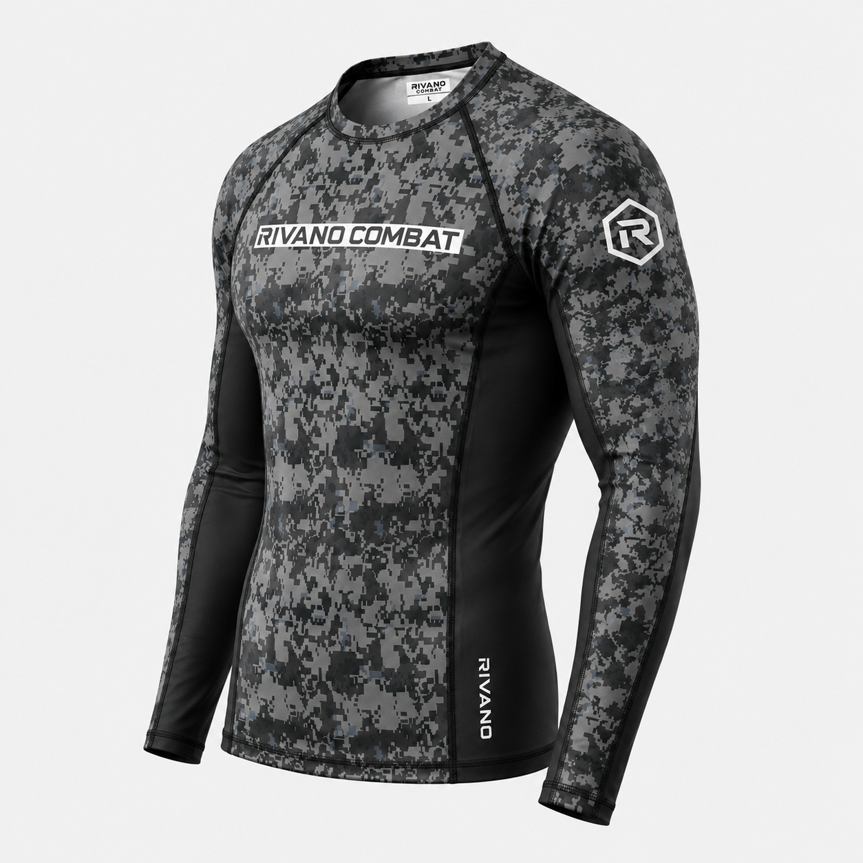 Digital Camo Long-Sleeve Rash Guard - Image 3