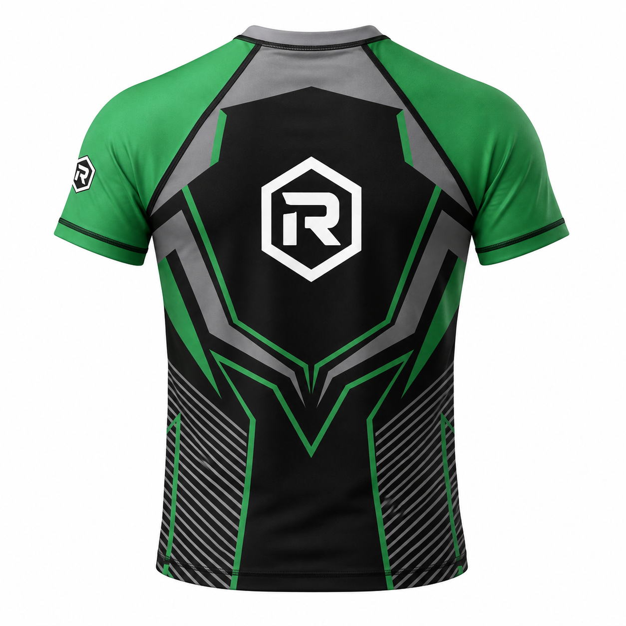 Green & Black Short-Sleeve Rash Guard - Image 3