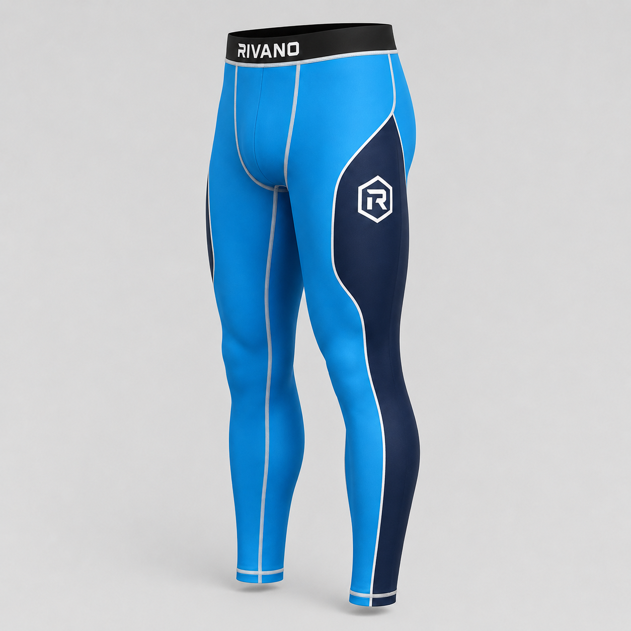 Blue & Navy Combat Compression Leggings - Image 3