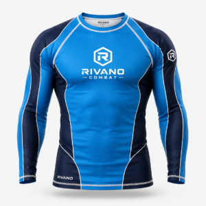 Blue & Navy Long-Sleeve Rash Guard