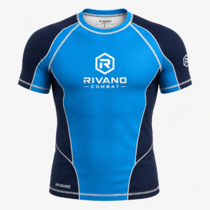 Blue & Navy Short-Sleeve Rash Guard